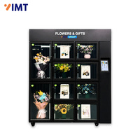 Distributeur automatique de bouquets floraux réfrigérés intelligent pour usage commercial avec 10 portes de casiers en acier, écran tactile et système SDK