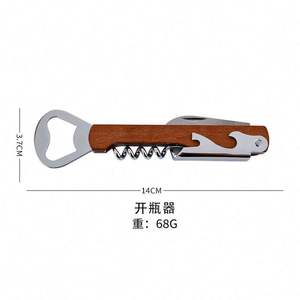 Ouvre-bouteille de vin Offre Spéciale en bois et plastique avec logo Ouvre-bouteille multifonctionnel Couteau hippocampe créatif avec boîte-cadeau - Product Image 6