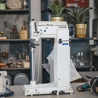Machine à coudre industrielle multifonctionnelle 8365 à point noué, à alimentation composée, avec moteur métallique et engrenages, à bras ultra-haut et base en fer