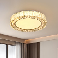 Lustre en cristal, lustre en cristal LED de style moderne minimaliste pour le salon et la chambre à coucher