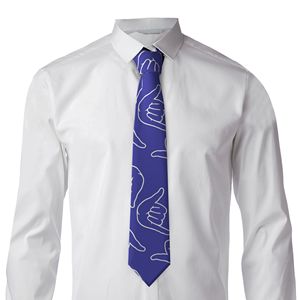 <span class=keywords><strong>Cravatte</strong></span> in Seta da Uomo Personalizzate di Alta Qualità con Stampa del Segno Shaka, Abbinabili a Completi, alla Moda, Stampa su Richiesta per Feste - Product Image 2