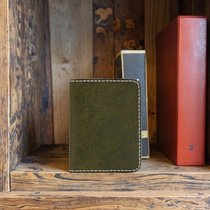 Vintage Anti-Theft Cowhide Open Leather RFID Blocking Stylish Design Portable Credit <b>ID</b> Card <b>Holder</b> Nylon Thread Short Unisex 7 - Product Image 2