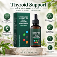 Gouttes liquides tout-en-un pour le soutien de la thyroïde avec iode, L-Tyrosine et Ashwagandha pour l'énergie et la santé immunitaire – Complément alimentaire OEM & ODM
