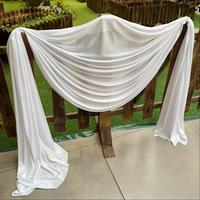Toile de fond de mariage blanche en tissu doux mat, rideau pour scène de mariage, décoration d'événements, de fêtes et de cérémonies