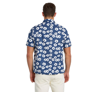 2023 hombres Casual media manga Slim Fit algodón para polos impresos personalizados cómodos sarga de algodón de franela para otoño - Product Image 2