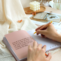 OVO Printing-Cahier de notes personnalisé avec couverture rigide et messages d'affirmation, carnet de notes de soins personnels avec logo en feuille d'or