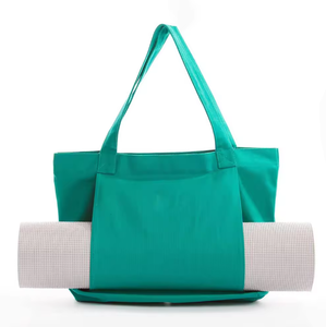 Customized logo yoga <b>accessories</b> gym cotton pad bag <b>beach</b> shoulder canvas yoga tote bag with shopping bag - Product Image 2