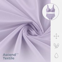Tissu en microfibre ultra-léger 15D |   59% Nylon 41% Spandex Interlock |   Tissu respirant effet seconde peau pour soutien-gorge aérien et vêtements de sport