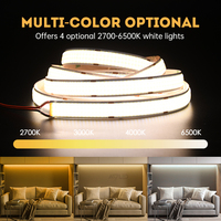 Ultra largo 24V 960Led/m 25 W/M IP20 Indoor 3000k 4000k 6500k 15mm 960 Chip Cob Led striscia per interni sorgente luminosa a Led