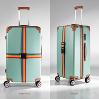 Sangle de bagage réglable avec logo personnalisé, cadenas, code à un chiffre, anti-explosion, 180 cm