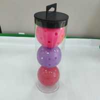 2025 Offre Spéciale couleur personnalisée Pickleball 40 trous 8 MM diamètre du trou 3 balles capacité Long Tube en plastique de haute qualité Sport de plein air