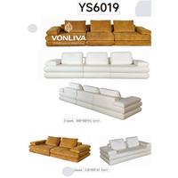 Canapé sectionnel en tissu avec structure en bois massif, design minimaliste pour hôtel, appartement, salon, directement de l'usine
