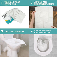 Housse de siège de toilette jetable biodégradable de voyage jetable