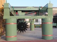 Retourneur de compost industriel sur roues pour les grandes usines d'engrais