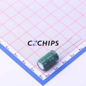 Condensateur électrolytique en aluminium à montage traversant LW681M0251016PE4, montage traversant, D10xL16mm 680uF 20% 25V 1.05A-100kHz - Product Image 2