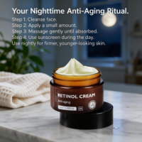 Crème Visage Anti-Âge Haute Qualité au Rétinol, Vitamine C et Collagène pour l'Élimination des Taches de Rousseur, la Réduction des Rides et l'Éclaircissement des Taches Brunes