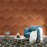 Autocollant mural en polyester, formes hexagonales, étoiles, diamants personnalisées, auto-adhésif, imperméable, pour chambre d'enfant, centre d'éducation précoce