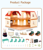 2025 Meilleure Vente Forêt Famille Mini Maison de Poupée Ensemble Jouets de Rôle pour Enfants Jouets d'Imitation en Plastique Petits Kits de Maison Cadeaux pour Filles