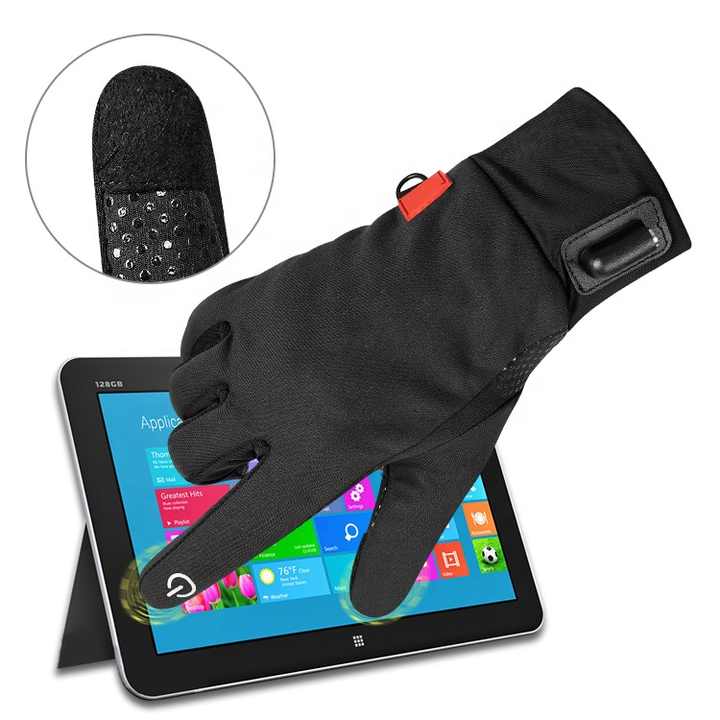SAVIOR Snowboard Touchscreen Heat Winter Warm Heating Ski Glove Liners Electric Heated Motorcycle Gloves