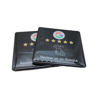 Tag Epoxy Menu Ulasan Google NFC Kode QR 80*80mm yang Dapat Diprogram 213 Kartu Pintar