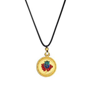 Gold Necklace With Flower Pendant Zinc Alloy Sweater Chain For Women Gift Jewelry - Product Image 5