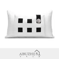 AIBUZHIJIA Moderner Luxus-Kissen bezug im abstrakten Design 30*50 cm 12*20 Zoll weißer europäischer Kissen bezug für Stuhl
