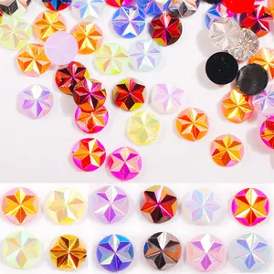 Flores 3D de resina redondas para manualidades, diamantes de imitación, para álbum de recortes, boda, adornos de resina, 5mm, 30000 Uds.