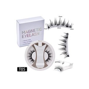 Cils magnétiques synthétiques en gros, fabriqués en usine, réutilisables, aspect naturel doux, <span class=keywords><strong>prix</strong></span> moins cher, kit de faux cils magnétiques faits à la main - Product Image 3
