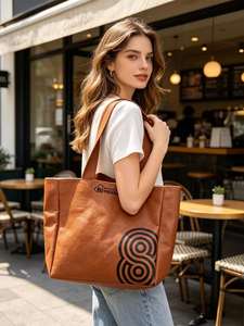 Sac fourre-tout marron en Tyvek écologique, réutilisable et imperméable, personnalisable en gros, pour événements photographiques et usage quotidien, sac de transport léger et robuste - Product Image 6