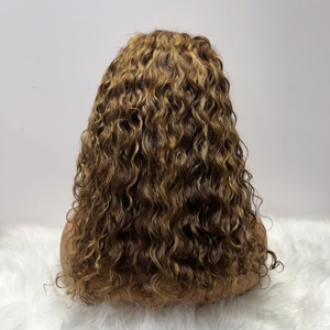 Perruque synthétique vague d'eau avec dentelle frontale 13x4 avec WT Piano Color Boho Braids Human Hair Feel - Product Image 3