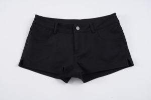 Shorts Casuales de Cintura Baja para Mujer, Estilo Urbano, Color Sólido, Transpirables, con Aberturas Laterales, Tejido, Estilo Edgy, para Verano - Product Image 2