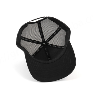 BSCI venta al por mayor personalizado 112 gorra logotipo personalizado negro 3D bordado malla negra 6 paneles gorras de camionero deportes al aire libre gorras para correr - Product Image 3