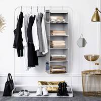 Organisateur de placard suspendu pliable moderne de haute qualité, sac de rangement pour chaussures et vêtements en tissu non tissé, mural, quatre couches, 6-10L