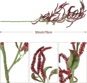 Wholesale Artificial 5 Colors Amaranthus Foam Greenery Hanging Foliage 8 Branches Wedding Graduation New Year Christmas - Product Image 2