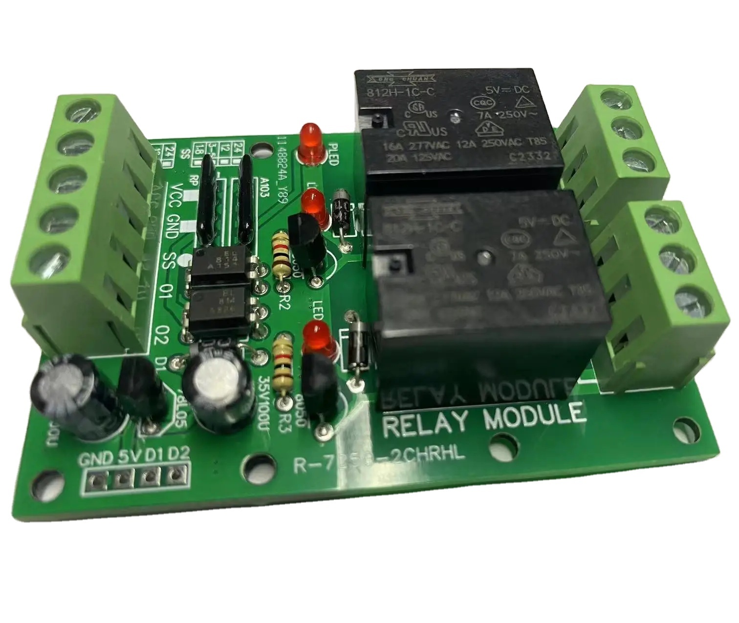 2-way <strong>relay</strong> module optocoupler isolation <strong>relay</strong> Remote control <strong>relay</strong> module clamp <strong>guide</strong> rail