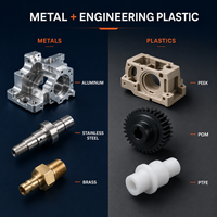 Pièces métalliques et plastiques usinées sur mesure par CNC, fraisage et tournage de précision 3, 4, 5 axes, production par lots d'échantillons, fabricant OEM