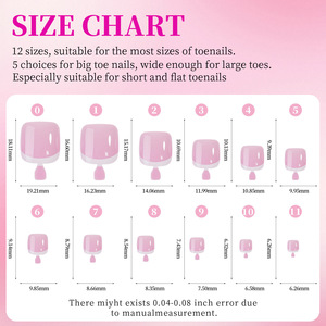 Faux Ongles ZHI JIA – Pack Mixte 96 Pièces – Ongles Artificiels de Luxe Français Effet Œil de Chat Courts Carrés à Coller - Product Image 4