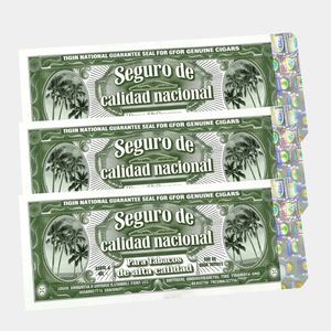 Étiquettes de cigares cubains vintage, étiquette de boîte à cigares de garantie, garantie verte avec codes-barres, sceaux verts, stocks pour scellage - Product Image 4