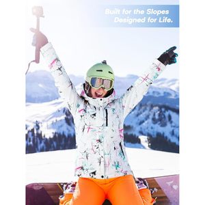 FOXA Women's Waterproof Ski Jacket Fleece Lined With Hood Windproof Breathable Snow Wear - Product Image 6