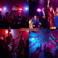 Lumière laser LED portable activée par le son, mini laser de scène DJ, effet de lumière stroboscopique pour la maison, les anniversaires, les clubs, les soirées disco, les DJ