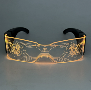 Gafas Acrílicas Plegables con Luz LED, Alimentadas por Batería CR1220, <span class=keywords><strong>Redshark</strong></span> RS-0211, 10 Colores para Conciertos, Fiestas, Bares, Discotecas, Eventos - Product Image 4