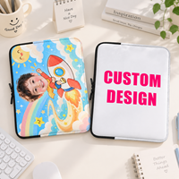 Housse de tablette en polyester imprimée par sublimation avec doublure en peluche, portable, vente en gros, personnalisable, pour enfants, avec pochette pour carnet photo