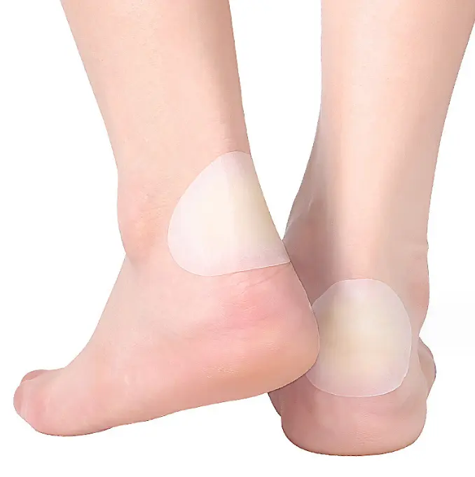 Protetor de calcanhar em gel, almofadas adesivas para pés, forro de calcanhar hidrocolóide, adesivos para alívio da dor, gesso para cuidados com os pés