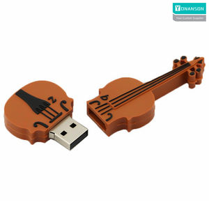 Dibujos animados PVC guitarra USB 2,0 64GB 32GB 16GB <span class=keywords><strong>Flash</strong></span> Drive logotipo personalizado 3,0 128GB 64GB Pendrive Pen Drive música regalo 8GB USB Stick - Product Image 4