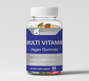 BESHERO Integratori Vitaminici per Aumento di Peso, Caramelle Gommose Vegane Senza Zucchero, Multivitaminico per Donne e Chi Ha Pregiudizi sul Cibo - Product Image 1
