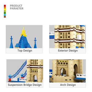 Wange 5215, Torre del Bridge de Londres, Inglaterra, Atracción Arquitectónica Mundial, Bloques de Construcción, Modelo de Ladrillos, Juego de Juguetes de Plástico para Niños - Product Image 3