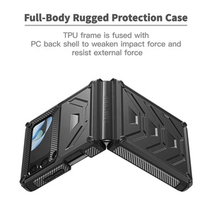 Robuste armure dur défenseur couverture coques de téléphone pour <span class=keywords><strong>Samsung</strong></span> <span class=keywords><strong>Galaxy</strong></span> <span class=keywords><strong>Z</strong></span> <span class=keywords><strong>Flip</strong></span> 4 & 3 5G Moto Razr <span class=keywords><strong>2022</strong></span> corps complet double couche étui robuste - Product Image 4