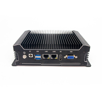 PC industriel mini, interfaces homme-machine, 2*LAN, 4G, sans ventilateur, SSD, VGA, RS232, J6412, boîtier tactile, calcul en périphérie, en stock