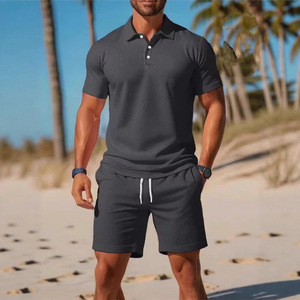 Set Personalizzato di Polo a Maniche Corte e Pantaloncini in Misto Cotone per <span class=keywords><strong>Uomo</strong></span>, Vestibilità Comoda, Nuovo, Multifunzionale, Alla Moda e Popolare - Product Image 4