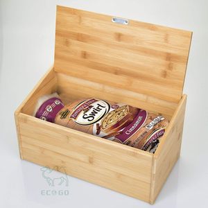 Elegante contenedor de pan de bambú para organización de encimeras - Product Image 6